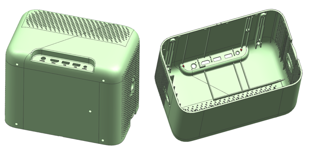 Plastic Injection Mould for home use 4K Laser Protable Projector case, bracket,buttons,cover